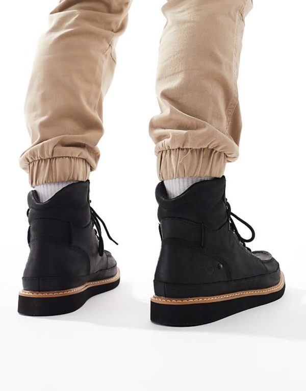 Newmarket mid lace up boot in black - Image 2