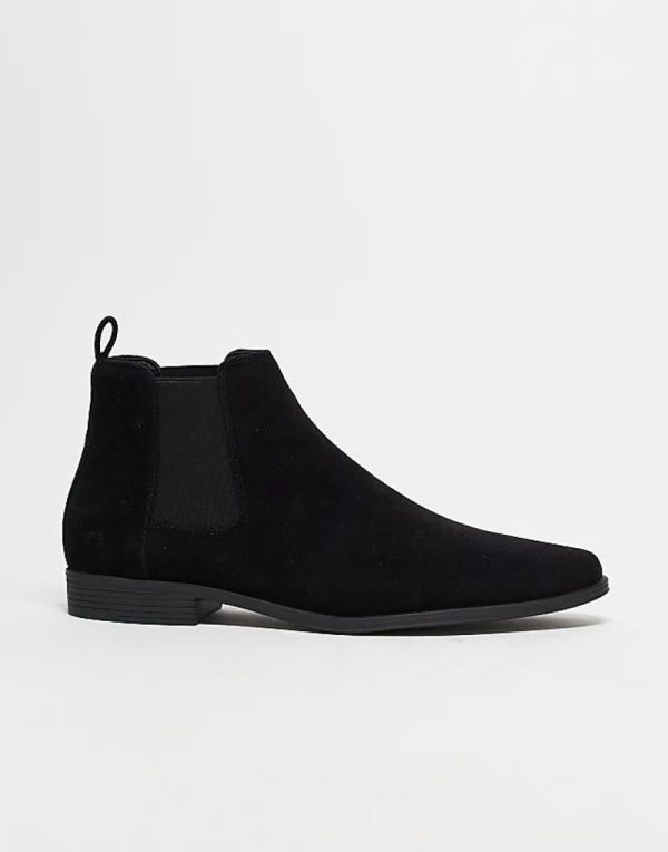 chelsea boots in black faux suede - Image 2