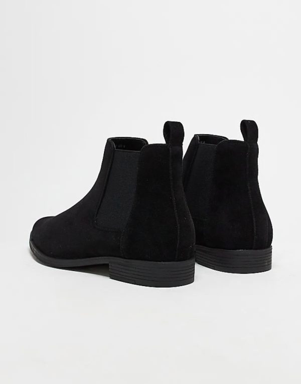 chelsea boots in black faux suede - Image 4