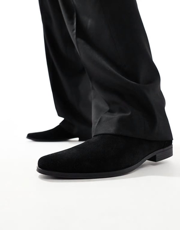 chelsea boots in black faux suede - Image 5
