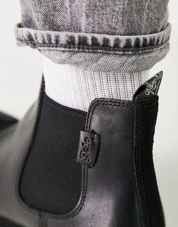 talan leather chelsea boot in black - Image 3