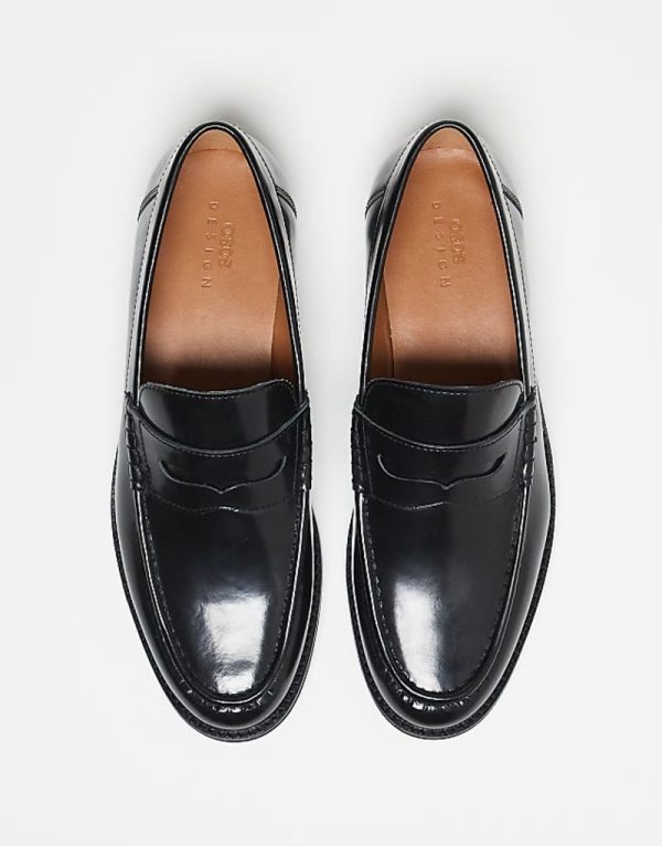 penny loafers in black leather - Image 4