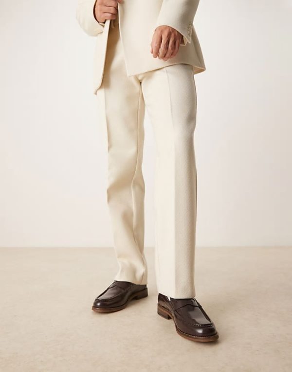 penny loafers in burgundy leather - Image 2