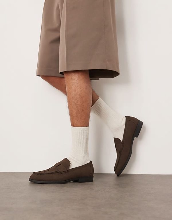 loafers in brown with weave detail - Image 2