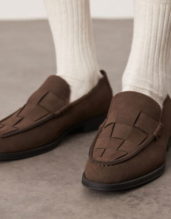 loafers in brown with weave detail - Image 3