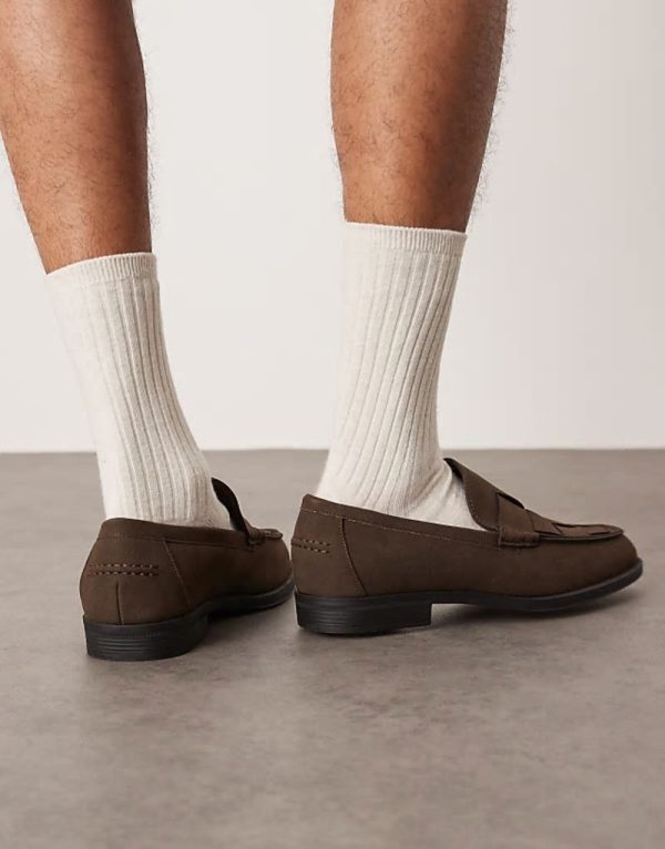 loafers in brown with weave detail - Image 4
