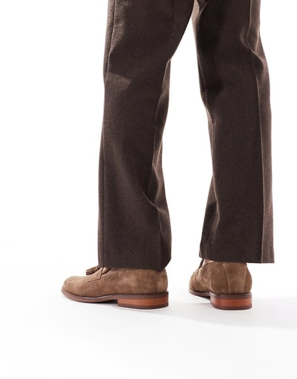 Ronen tassel loafers in brown suede - Image 3