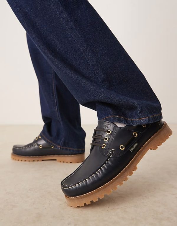 deck boat loafers in navy