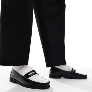 Hero loafers with contrast detail in black