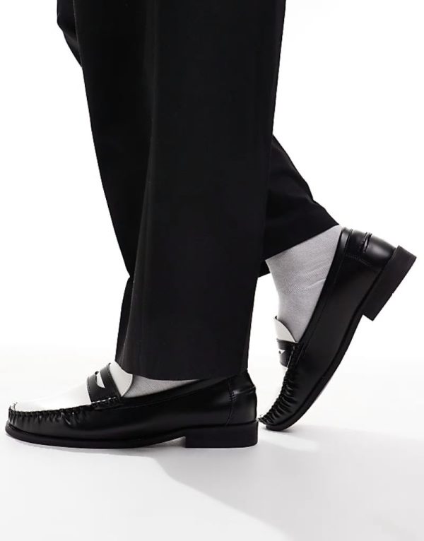 Hero loafers with contrast detail in black - Image 2