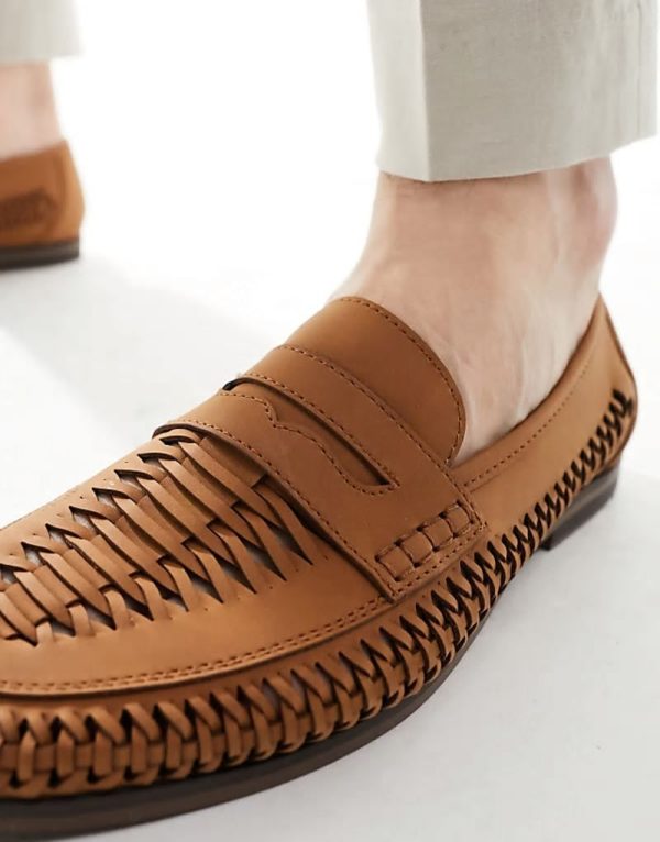 Reem woven loafers in tan - Image 2
