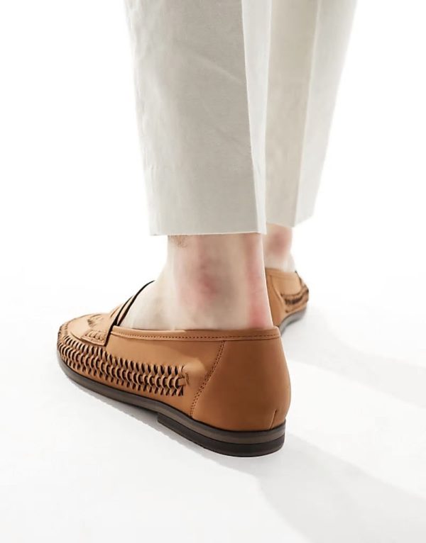 Reem woven loafers in tan - Image 3