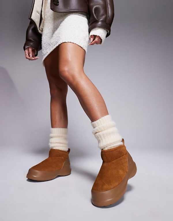 Moonboot unisex Luna Low boots in tan