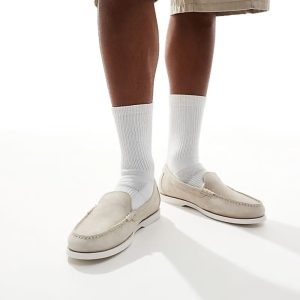 Merton suede loafer in beige/stone