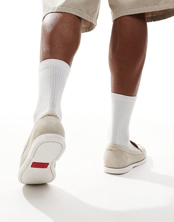 Merton suede loafer in beige/stone - Image 3