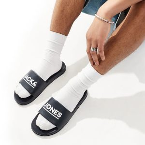 pool sliders in black