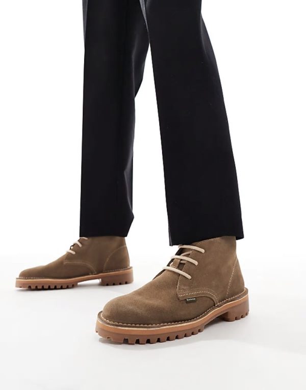 Hobart lace-up boots in desert suede