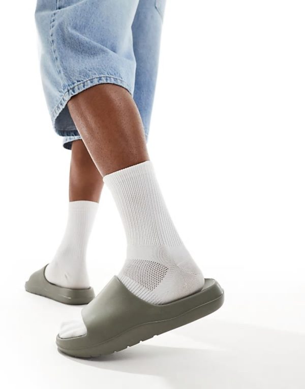 chunky sliders in khaki - Image 3