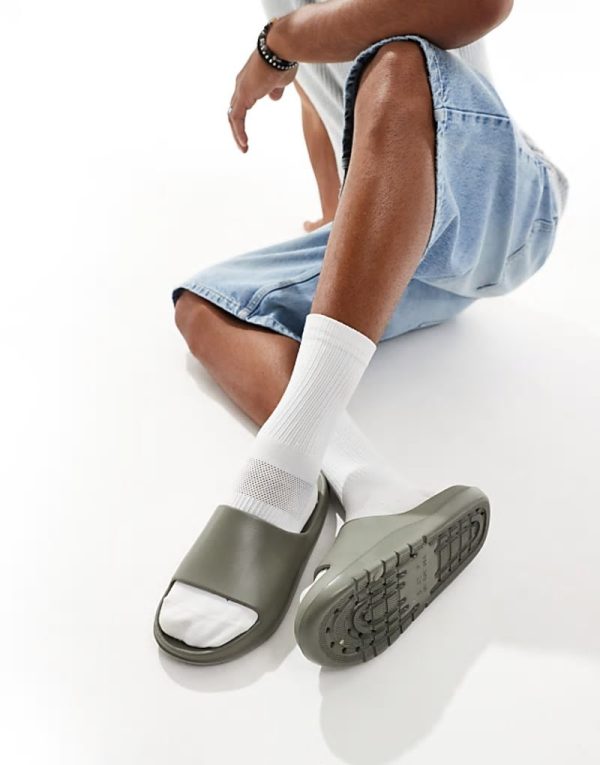 chunky sliders in khaki - Image 4