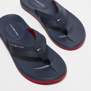 beach flip flops in navy