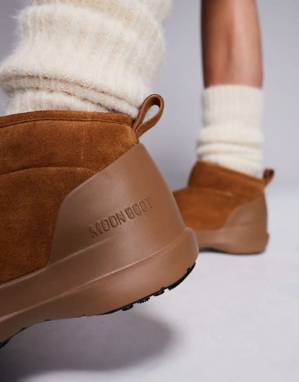 Moonboot unisex Luna Low boots in tan - Image 2