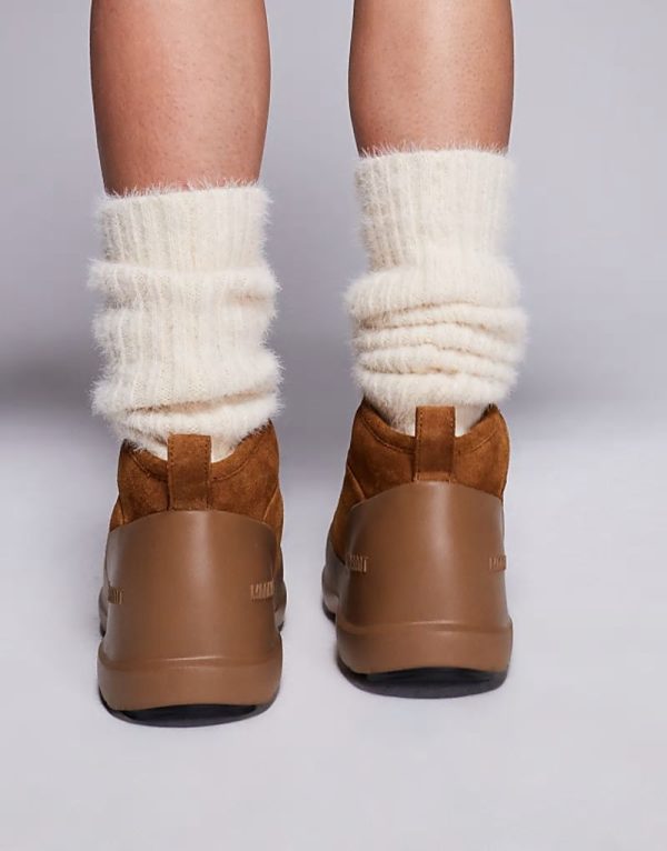 Moonboot unisex Luna Low boots in tan - Image 4