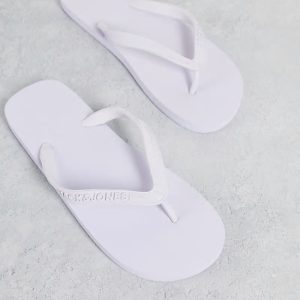 flip flops in white