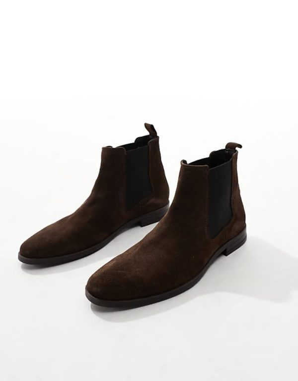 chelsea boots in brown suede - Image 2