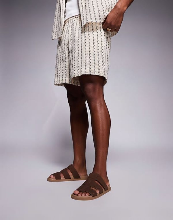 strap sandals in brown - Image 2