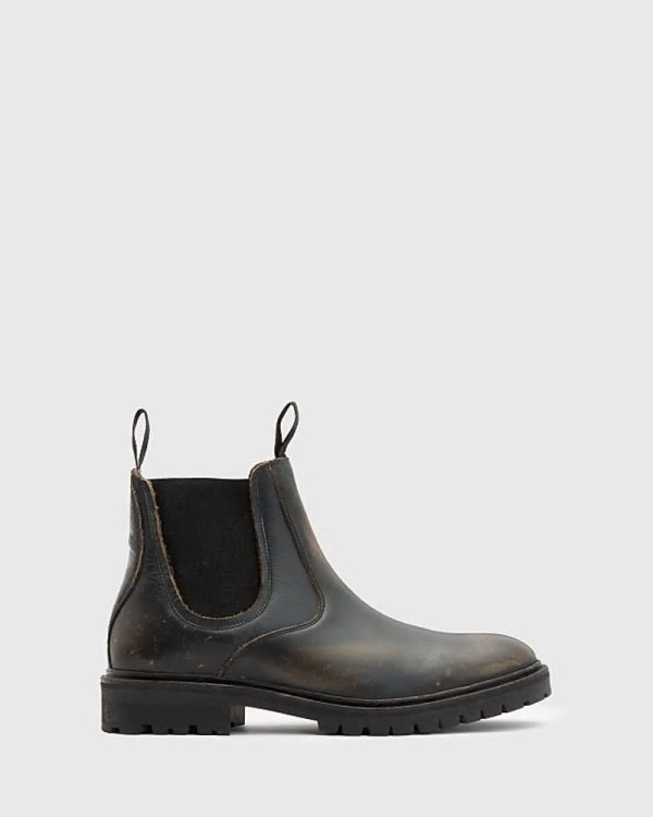 Toby leather chelsea boots in dark brown