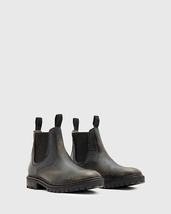 Toby leather chelsea boots in dark brown - Image 3