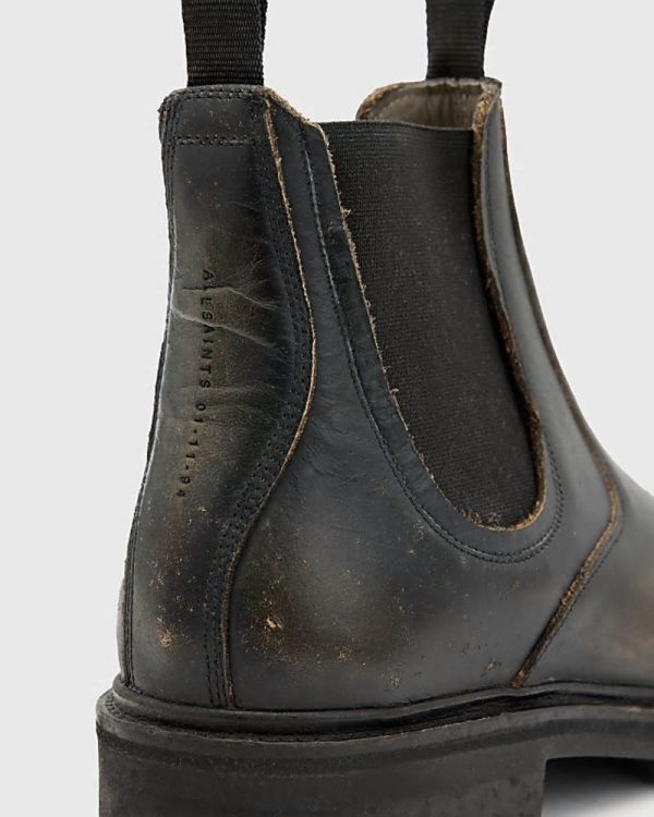 Toby leather chelsea boots in dark brown - Image 4