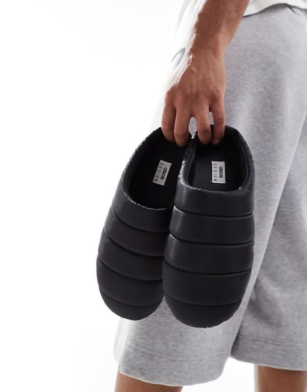 slippers in black nylon - Image 2